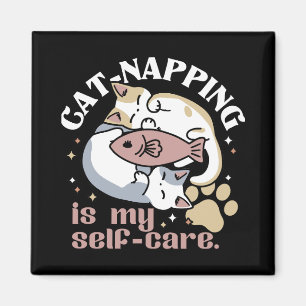 Aimant Cat-Napping Est Mon Citation De Cat Mignonne D'Aut