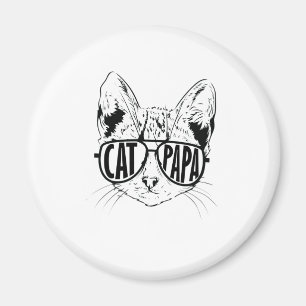 Aimant Cat papa Papa Fête des pères Chattes aux lunette