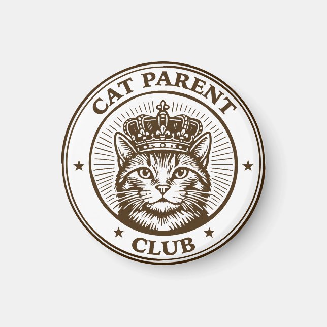 Aimant Cat Parent Club – For Humans Owned by Cats (Devant)
