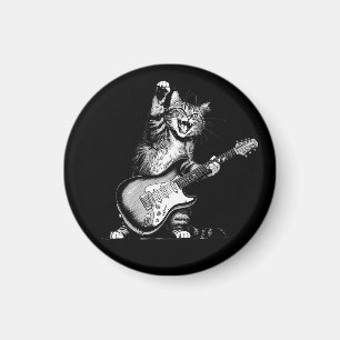 Aimant Cat Rockin' the Guitar, Cadeau d'amoureux de la mu