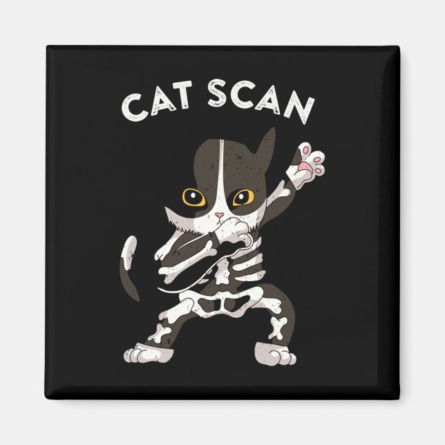 Aimant Cat Scan Ct Scan Funny Cat X-ray Pun mème Rad Tech (Devant)