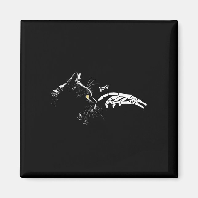 Aimant Cat Skeleton Boop Halloween Cute Cats Pet Kit (Devant)