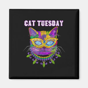Aimant Cat Tuesday Funny Mardi Gras New Orleans Hommes