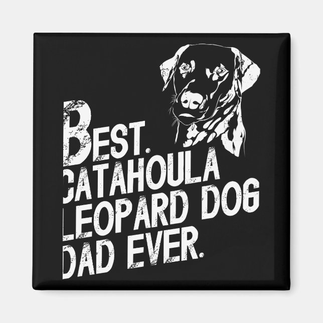 Aimant Catahoula Leopard Papa Jamais, Propriétaire De Chi (Devant)