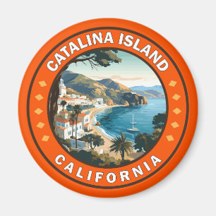 Aimant Catalina Island California Travel Art Badge