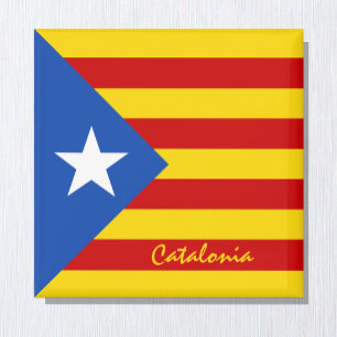 Aimant Catalogne Drapeau & Catalan - La Senyera Estelada