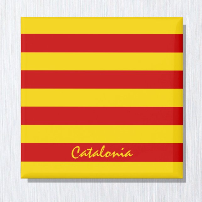 Aimant Catalogne Drapeau & Catalan - La Senyera mode (Créateur téléchargé)
