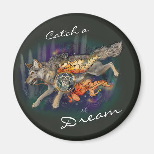 Aimant Catch a Dream, Dreamcatcher Wolf~Magnets
