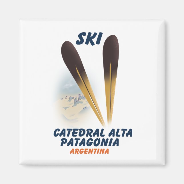 Aimant Catedral Alta Patagonia, Argentine affiche de ski (Devant)