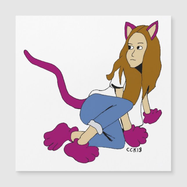 aimant catgirl (Devant)