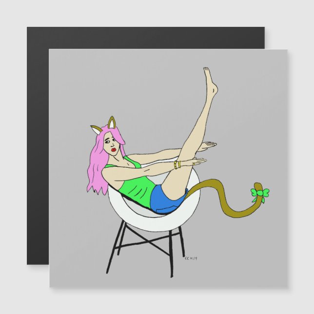 aimant catgirl (Devant / Derrière)