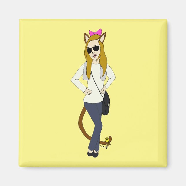 aimant catgirl (Devant)