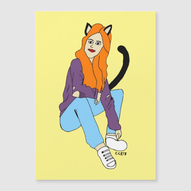 aimant catgirl (Devant)