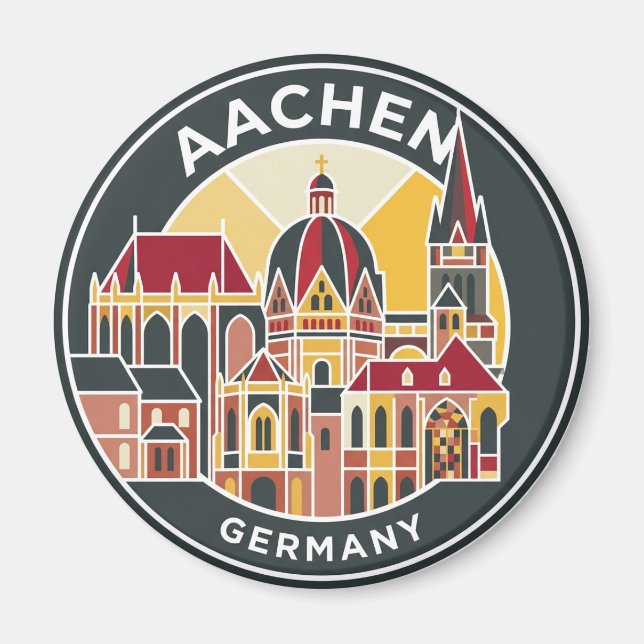 Aimant Cathédrale d'Aix-la-Chapelle Allemagne (Devant)