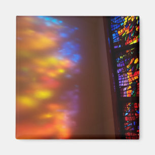 Aimant Cathédrale de l'église en verre tendu Fenêtre Magn