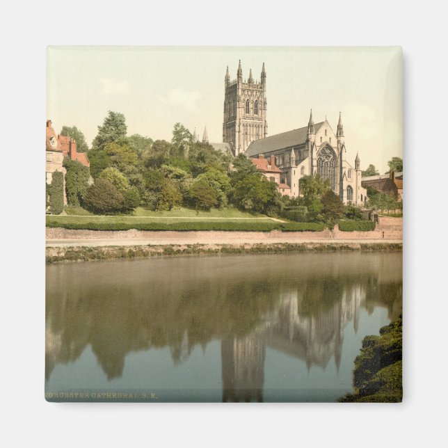 Aimant Cathédrale de Worcester, Worcestershire, Angleterr (Devant)