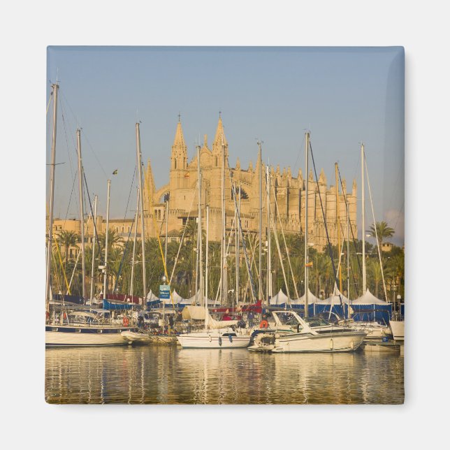 Aimant Cathédrale et marina, Palma, Majorque, Espagne 2 (Devant)