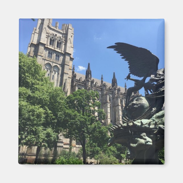 Aimant Cathédrale Saint Jean le Divin New York City NYC (Devant)