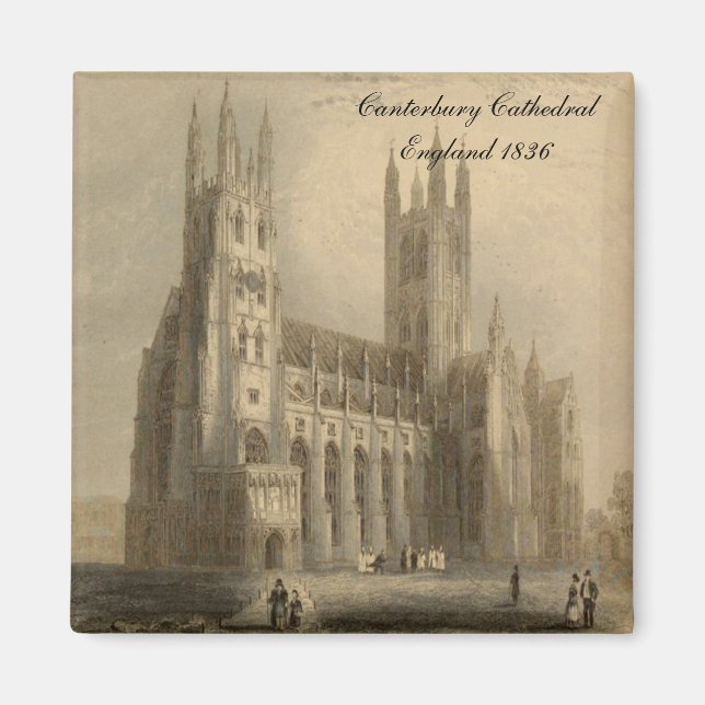 Aimant Cathédrales d'Angleterre série : Canterbury 1836 (Devant)