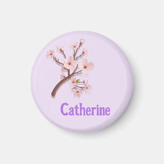 Aimant Catherine Sakura Branche de Fleur de Cerisier Cœur