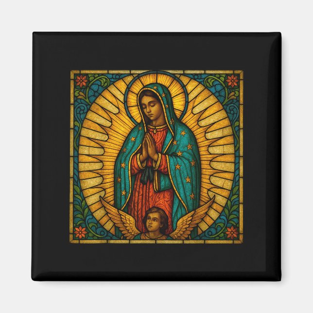 Aimant catholique Notre Dame de Guadalupe sainte Vierge m (Devant)