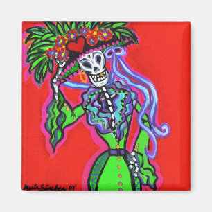 Aimant Catrina Corazon Verde