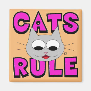 Aimant CATS, RÈGLE Amoureux des chats