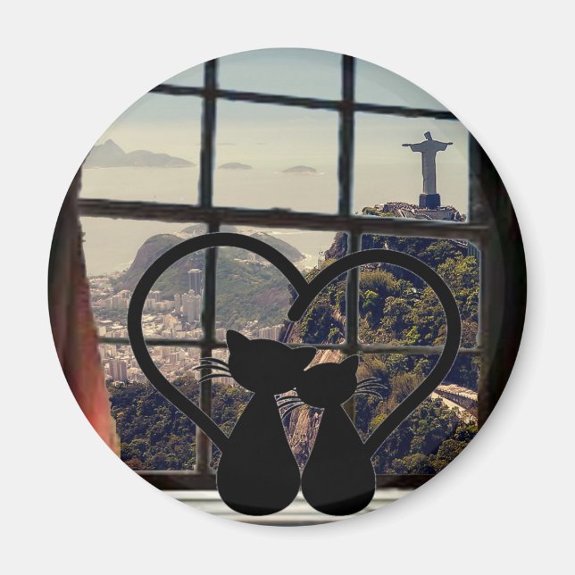 Aimant catsin love in Rio de Janeiro (Devant)