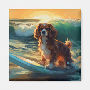 Aimant Cavalier King Beach Surf Peinture