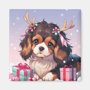Aimant Cavalier King Charles Pastel cadeaux de Noël