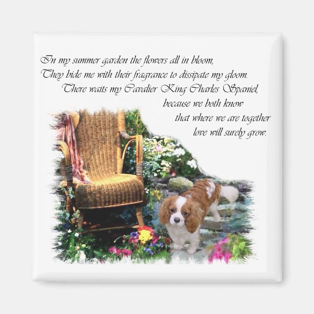 Aimant Cavalier King Charles Spaniel Art (Devant)