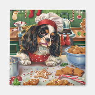Aimant Cavalier King Charles Spaniel Baking Noël