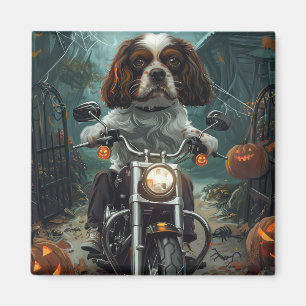 Aimant Cavalier King Charles Spaniel Halloween Épouvantab