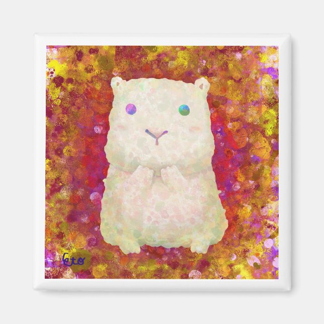 Aimant caverne blanche (rouge) (Devant)