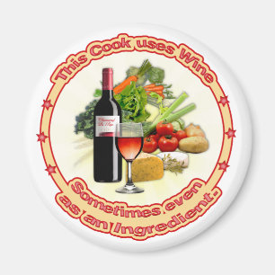 Aimant Ce cuisinier emploie le vin