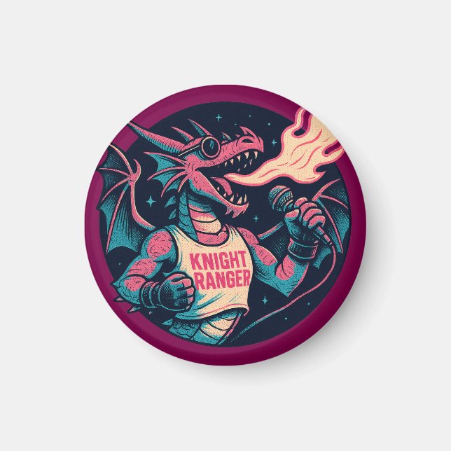 Aimant Ce dragon crache le feu (Devant)