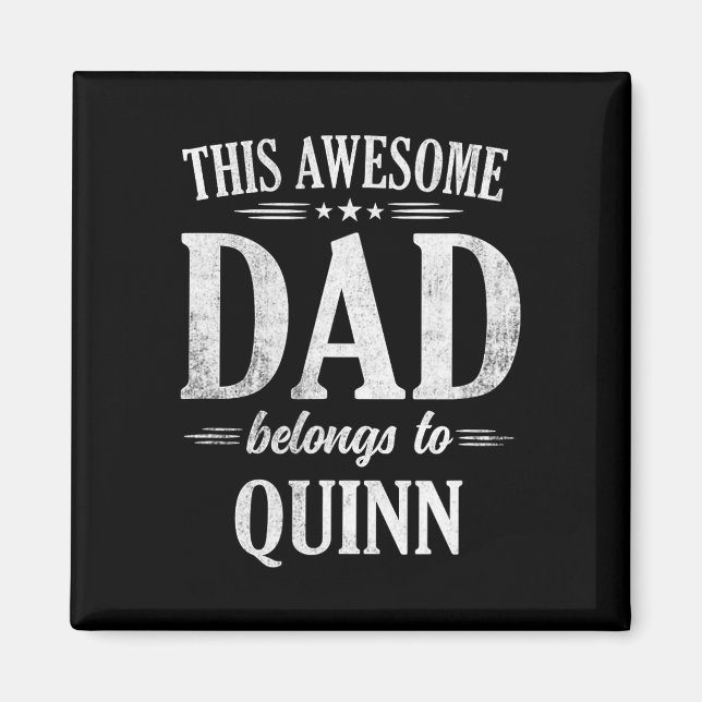 Aimant Ce Fantastique Papa Appartient À Quinn Fête des pè (Devant)