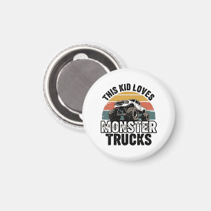 Aimant Ce gamin adore les monstres trucks