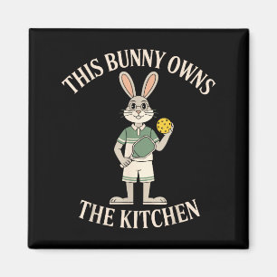 Aimant Ce lapin possède l'humour de lapin de cuisine pick