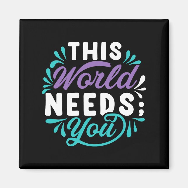Aimant Ce Monde a Besoin de Vous Design Tri-Blend Premium (Devant)