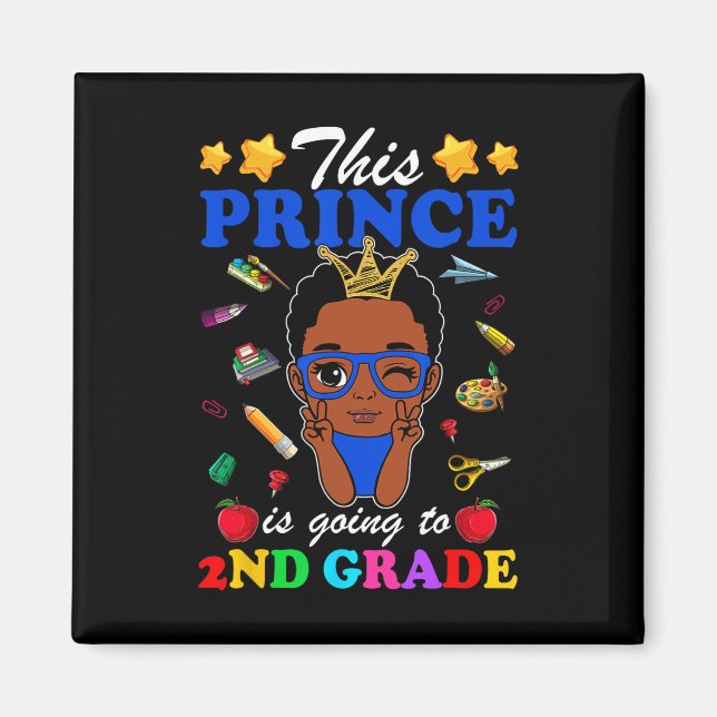 Aimant Ce prince va en 2e année, retour à l'école A (Devant)