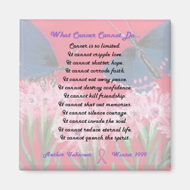 Aimant Ce que le cancer ne peut pas faire (Devant)