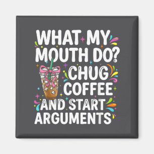 Aimant Ce que ma bouche avale du café et déclenche des di