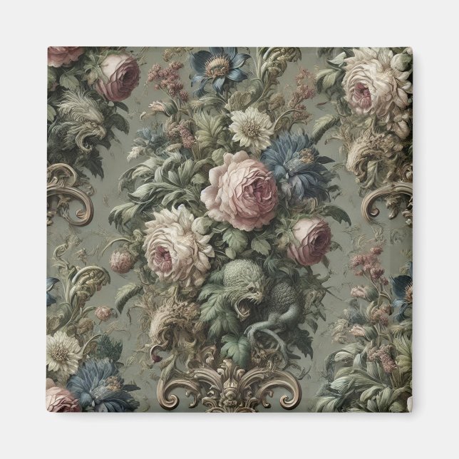 Aimant Ce qui se cache sous la fleur - gothique victorien (Devant)