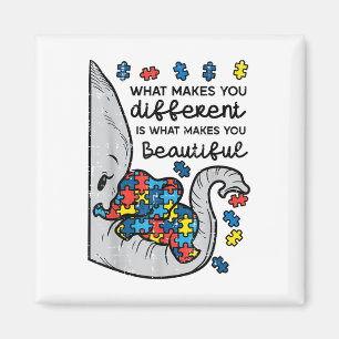 Aimant Ce qui vous rend différents beaux éléphants Autism