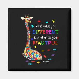 Aimant Ce qui vous rend différents Giraffe Maman Autisme