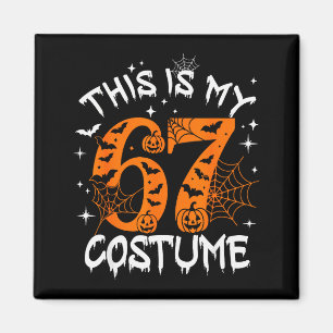 Aimant Ceci est mon costume de Halloween 67 numéro 6 7 Me