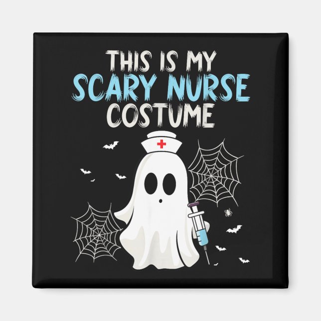 Aimant Ceci est un costume d'infirmière effrayant - Hallo (Devant)