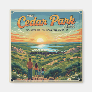 Aimant Cedar Park, Texas Poster Vintage voyage