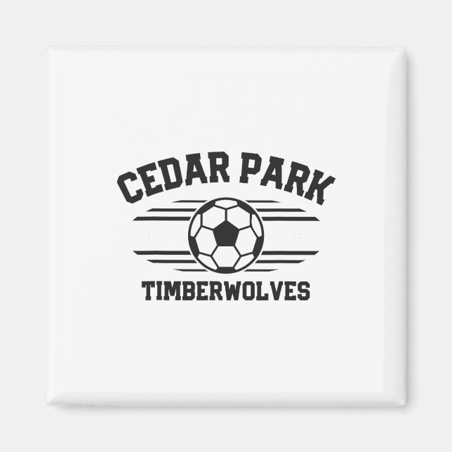 Aimant Cedar Park Timberwolves Soccer Ll 2025  (Devant)